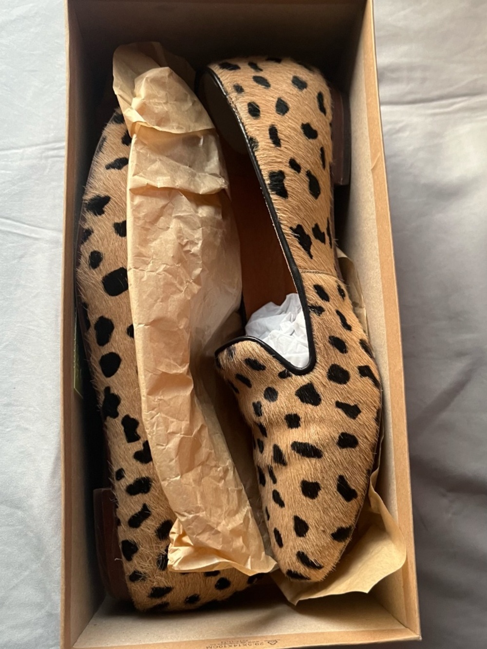 Madewell Teddy Loafer 8 Calf Hair Truffle Animal Print Flat Slip On Leather